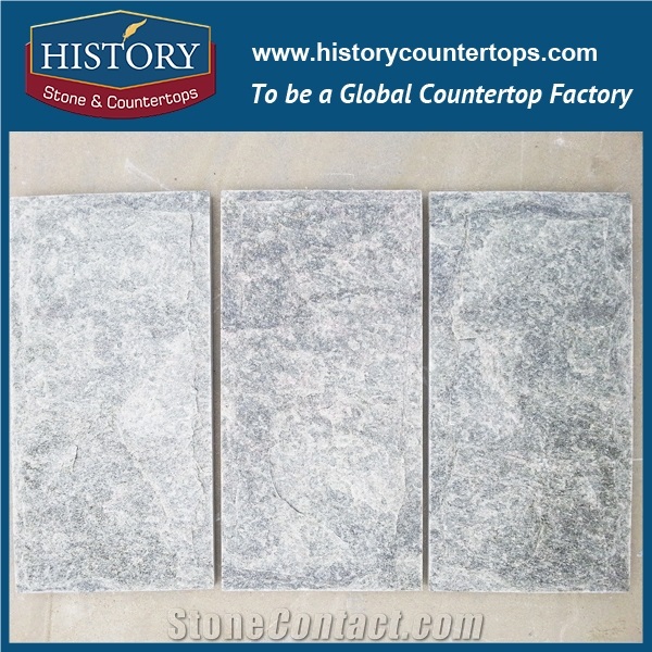 Dark Grey Natural Wall Slate Mushroom Stone, Mushroom Designed Internal Grey Stone Wall Panels