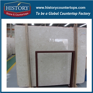 Especially Good for Exterior - Interior Wall and Floor Countertops Applications, Moon Cream Beige Marble Slabs Polishing Popular