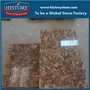 Giallo Gloden Granite Cut to Size for Countertop, Yellow Diamond Stone Surface Polished Countertops for Hotel