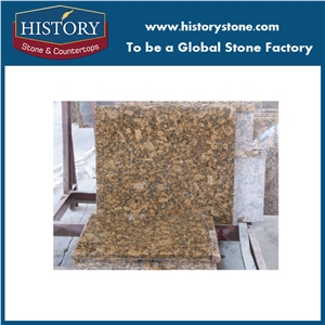 Giallo Gloden Granite Cut to Size for Countertop, Yellow Diamond Stone Surface Polished Countertops for Hotel