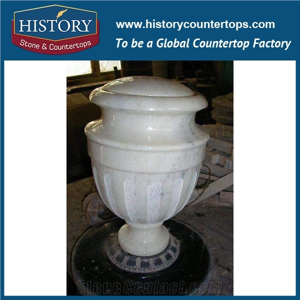 Green Color Marble Stone European Style Planters Pots Stands with Carving Flowers, Charming American Main Gates, Balcony Flowerpots