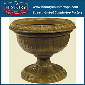Grey Limestone Natural Stone Round Shape Planters Stands with Carved Chinese Dragons Pictures, Big Size Garden Flowerpots Molds
