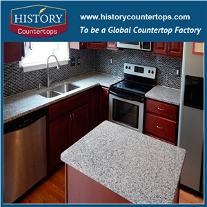 Histortystone Granite Bathroom Countertop with Square Sink/ Custom Vanity Tops/ Bath Top/Light Grey Granite Vanity Top