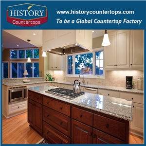 Histortystone Granite Bathroom Countertop with Square Sink/ Custom Vanity Tops/ Bath Top/Light Grey Granite Vanity Top