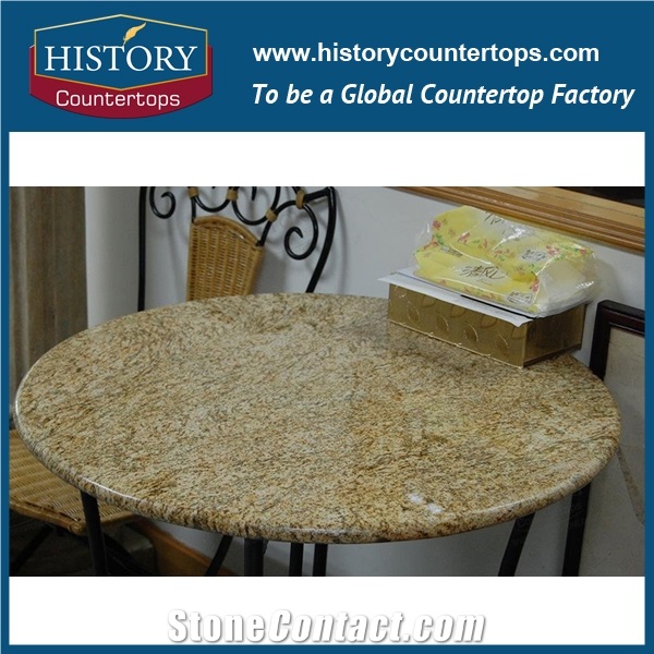 History Granite Custom Vanity Tops/Bathroom Vanity Top/Vanity Top Withe Square Sink/Solid Surface/Yellow Top