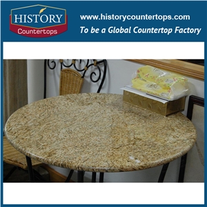 History Granite Custom Vanity Tops/Bathroom Vanity Top/Vanity Top Withe Square Sink/Solid Surface/Yellow Top