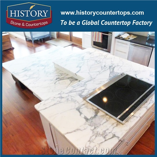History Natural Stone Polished Arabescato Corchia Marble Wholesale Prefabricated Modular Integrated Classic Design for Hotel Countertop, Worktop
