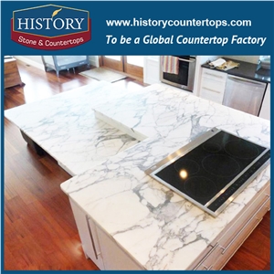 History Natural Stone Polished Arabescato Corchia Marble Wholesale Prefabricated Modular Integrated Classic Design for Hotel Countertop, Worktop