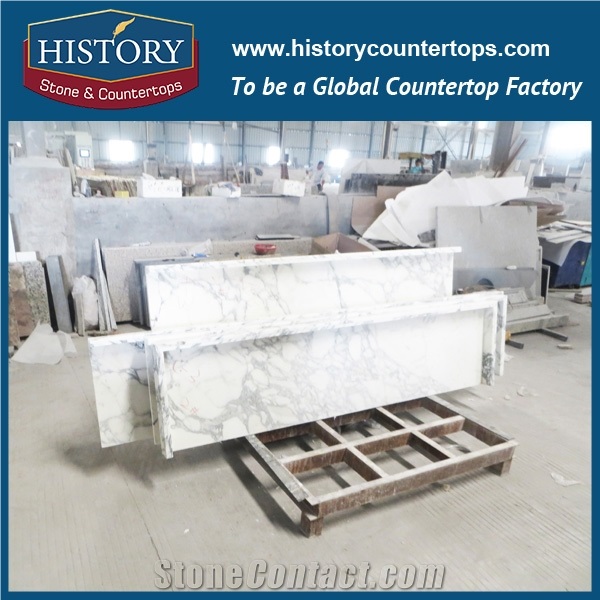 History Natural Stone Polished Arabescato Corchia Marble Wholesale Prefabricated Modular Integrated Classic Design for Hotel Countertop, Worktop