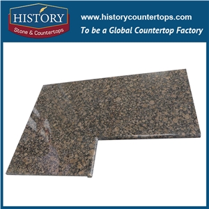 History Stone Baltic Brown Radius Top Wholesale Shaped Commercial Integrated Design Replacement for Building Countertops, Bar Tops