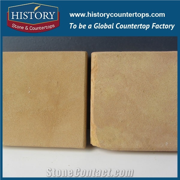 History Stone Ce+Factory Hot Sale Sandblasted Nature Yellow Sandstone Tiles and Slabs for Construct Decoration, Foor/Wall Covering
