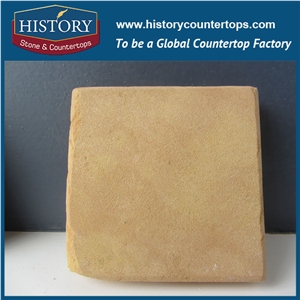 History Stone Ce+Factory Hot Sale Sandblasted Nature Yellow Sandstone Tiles and Slabs for Construct Decoration, Foor/Wall Covering