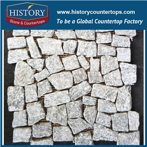 History Stone China Green Irregular Crazy Paving Random Flagstone for Walkway, Road, Slate Flagstone Wall Road