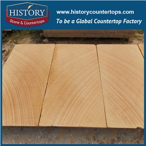 History Stone China Natural Building Stone Honed Australia Yellow Sandstone Slabs Indoor and Outdoor Used Flooring Tiles, Wall Panel, Pavings