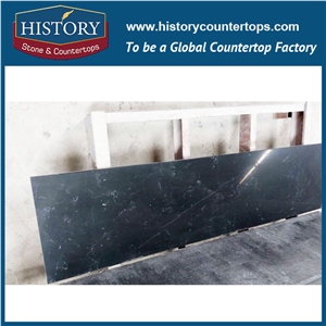 History Stone China Nero Margiua Marble Custom Made Double Edge Laminated Shaped Luxury Indoor Kitchen Countertops & Worktops for Sale