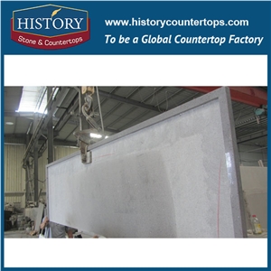 History Stone Devon Grey Quartz Prefab Man-Made Composite Stone Countertops & Worktop for Indoors Furniture Design Easy Maintain