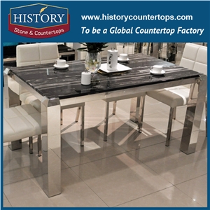 History Stone Flat Polished Natural Silver Dragon Marble Factory Supply Integrated Furniture for Hotel Custom Countertops & Kitchen Tops