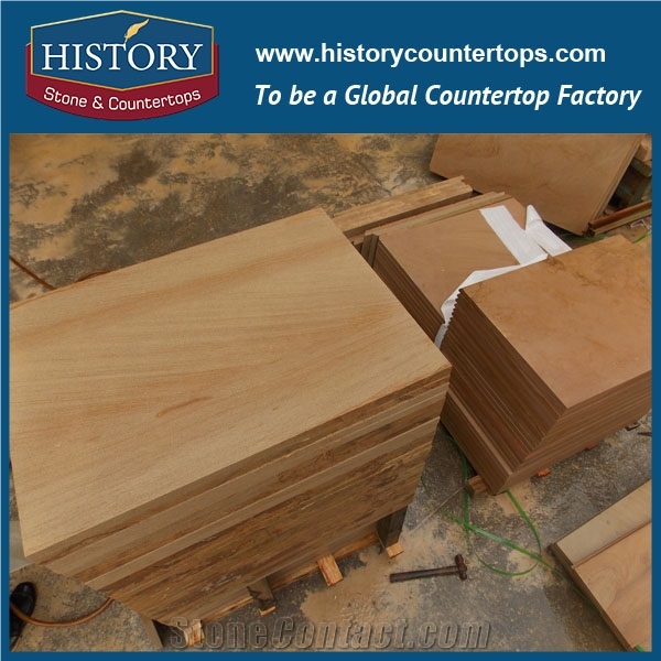 History Stone Golden Sharani Flagstone Retaining Walls Pool Copping, Wall/Floor Coverings, Stair and Step Sandstone Tiles & Slabs