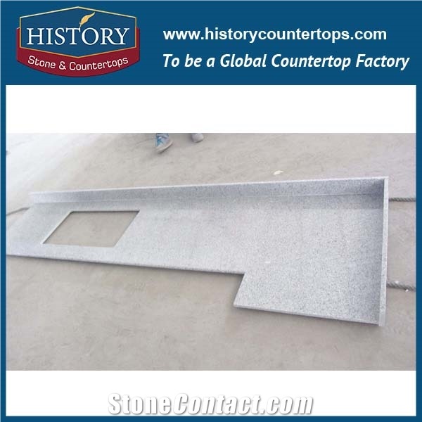 History Stone Hg001 G603 Mountain Grey Granite Flat Eased Cultured Style Integrated Best for Apartment Solid Kitchen Countertop & Custom Top