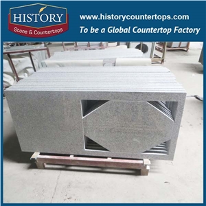 History Stone Hg001 G603 Mountain Grey Granite Flat Eased Cultured Style Integrated Best for Apartment Solid Kitchen Countertop & Custom Top