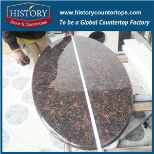 History Stone Hgj016 Tan Brown Honed Surface Brown Granite Oval Shape Customised Cut Bar Tops Island Top & Table Tops for Restaurant Decoration History Stone Hgj016 Tan Brown Honed Surface Brown Granite Oval Shape Customised Cut Bar Tops Island Top & Table Tops for Restaurant Decoration