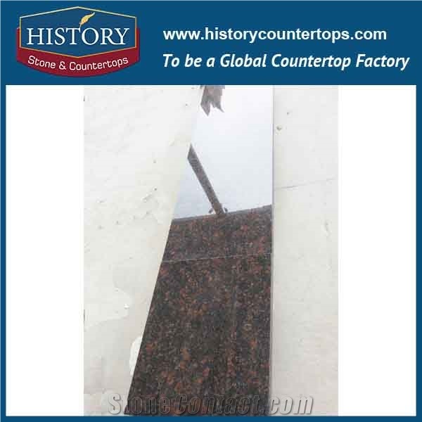 History Stone Hgj016 Tan Brown Honed Surface Brown Granite Oval Shape Customised Cut Bar Tops Island Top & Table Tops for Restaurant Decoration