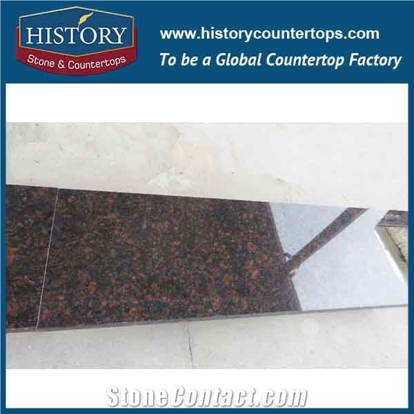 History Stone Hgj016 Tan Brown Honed Surface Brown Granite Oval Shape Customised Cut Bar Tops Island Top & Table Tops for Restaurant Decoration