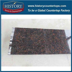 History Stone Hgj016 Tan Brown Import Ogee Bullnose Laminate Edging Environmental Customized Granite Countertops & Vanity Top for Decoration