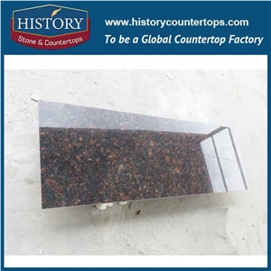 History Stone Hgj016 Tan Brown Import Ogee Bullnose Laminate Edging Environmental Customized Granite Countertops & Vanity Top for Decoration