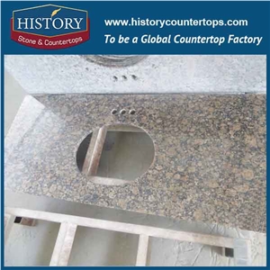 History Stone Hgj019 Baltic Brown Eased Edge Antique Customised Shape Heat Resistant Table Top Replacement for Hotel Countertops & Bathroom Vanity Top