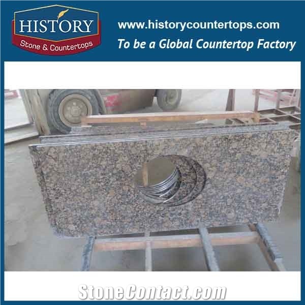 History Stone Hgj019 Baltic Brown Standard Size Polished Surface Finishing Fabricate Table Bases for Durable Countertops, Bathroom Vanity Top