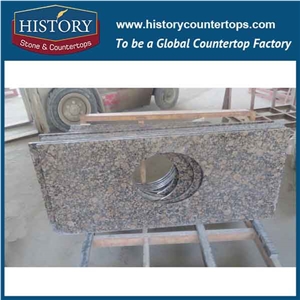 History Stone Hgj019 Baltic Brown Standard Size Polished Surface Finishing Fabricate Table Bases for Durable Countertops, Bathroom Vanity Top