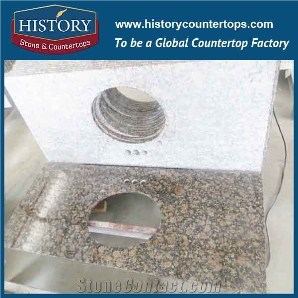 History Stone Hgj019 Baltic Brown Standard Size Polished Surface Finishing Fabricate Table Bases for Durable Countertops, Bathroom Vanity Top