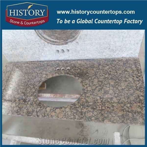 History Stone Hgj019 Baltic Brown Standard Size Polished Surface Finishing Fabricate Table Bases for Durable Countertops, Bathroom Vanity Top