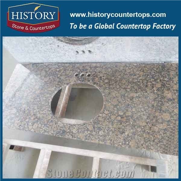 History Stone Hgj019 Baltic Brown Standard Size Polished Surface Finishing Fabricate Table Bases for Durable Countertops, Bathroom Vanity Top