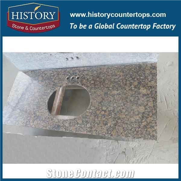 History Stone Hgj019 Baltic Brown Standard Size Polished Surface Finishing Fabricate Table Bases for Durable Countertops, Bathroom Vanity Top