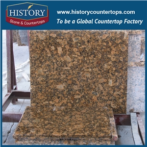 History Stone Hgj020 Giallo Fiorito Promotion Granite Ogee Bullnose Polished Customizable European Style Countertops & Vanity Top for Home Decoration