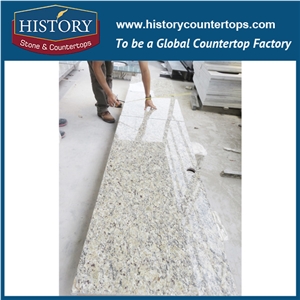 History Stone Hgj020 Giallo Fiorito Promotion Granite Ogee Bullnose Polished Customizable European Style Countertops & Vanity Top for Home Decoration