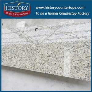 History Stone Hgj020 Giallo Fiorito Promotion Granite Ogee Bullnose Polished Customizable European Style Countertops & Vanity Top for Home Decoration