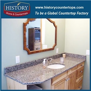 History Stone Hgj029 Caladonia Single Ogee Edge Polishing Smooth Surface Integrated Different Types Vanity Tops Best for Bathroom Usage