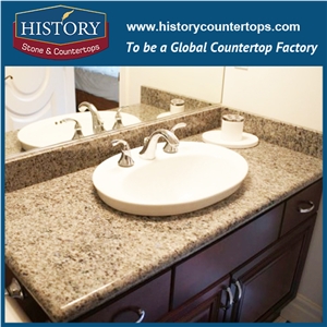 History Stone Hgj029 Caladonia Single Ogee Edge Polishing Smooth Surface Integrated Different Types Vanity Tops Best for Bathroom Usage