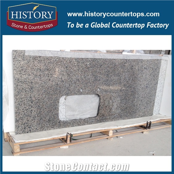History Stone Hgj029 Caladonia Single Ogee Edge Polishing Smooth Surface Integrated Different Types Vanity Tops Best for Bathroom Usage