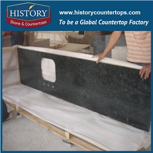 History Stone Hgj042 Verde Ubatuba Green Granite Round Edge Prefab Size Compact Laminate Custo Table Tops & Worktop Choices for Office Decoration