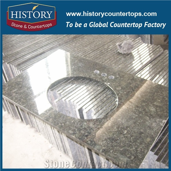 History Stone Hgj054 Verde Butterfly Green Polished Flat Bullnose Beveled Edge Professional Customised High Hardness for Countertops & Vanity Top