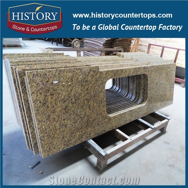 History Stone Hgj059 New Venitian Golden Bevel Top Polishing Customised Shape Professional Factory Design for Countertops & Vanity Top for Bathroom