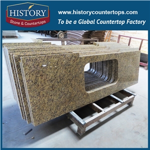 History Stone Hgj059 New Venitian Golden Bevel Top Polishing Customised Shape Professional Factory Design for Countertops & Vanity Top for Bathroom