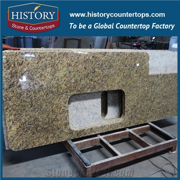 History Stone Hgj059 New Venitian Golden Bevel Top Polishing Customised Shape Professional Factory Design for Countertops & Vanity Top for Bathroom