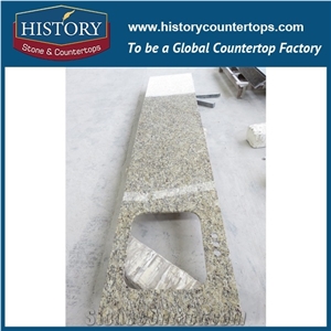History Stone Hgj065 Giallo Ornamental Dupont Edge Honed Premade Trim Molding Good Installation Countertops & Bathroom Vanity Top for Glabal Market