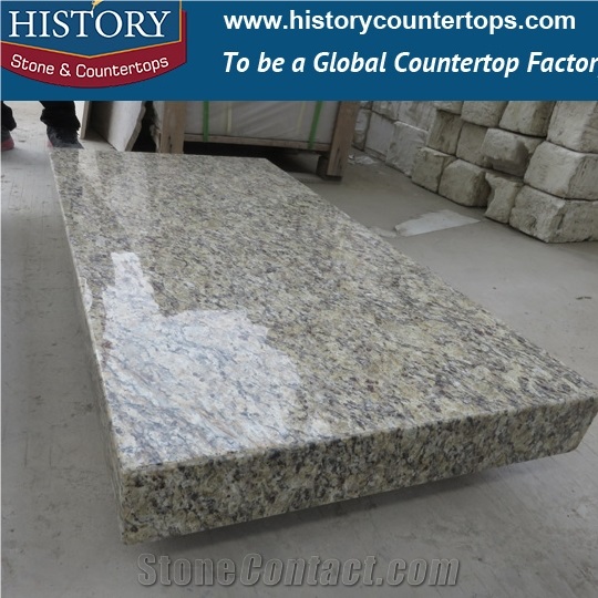 History Stone Hgj065 Giallo Ornamental Dupont Edge Honed Premade Trim Molding Good Installation Countertops & Bathroom Vanity Top for Glabal Market