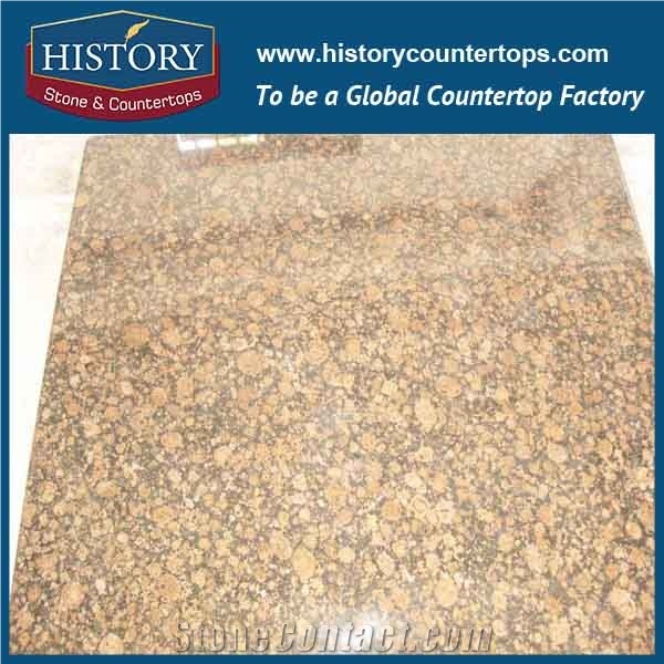 History Stone Hgj067 Tropic Brown Radius Beveled Edge Ready Made Trim Molding Customized Hotel Motel Countertops & Vanity Top with Wholesale Price